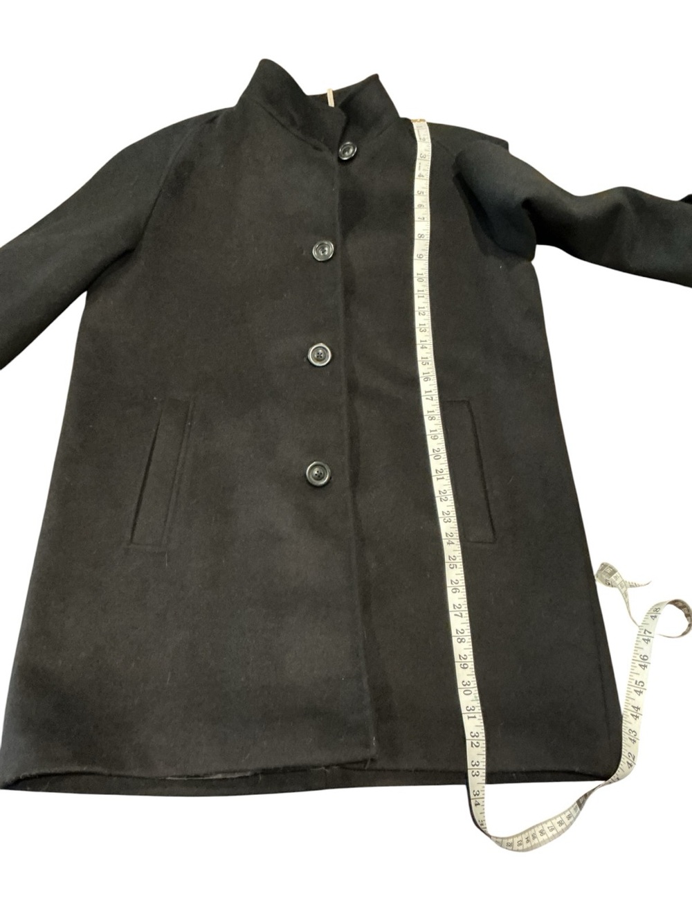 Jones New York Black Wool Blend Coat Jacket Size 10 - Picture 6 of 8